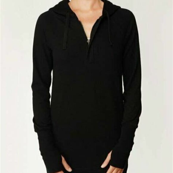 Lululemon Feel The Love black hoodie / pullover / hooded sweatshirt, 1/4 zip - Picture 2 of 6